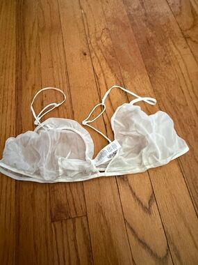 SKIMS Sheer White Mesh Bralette